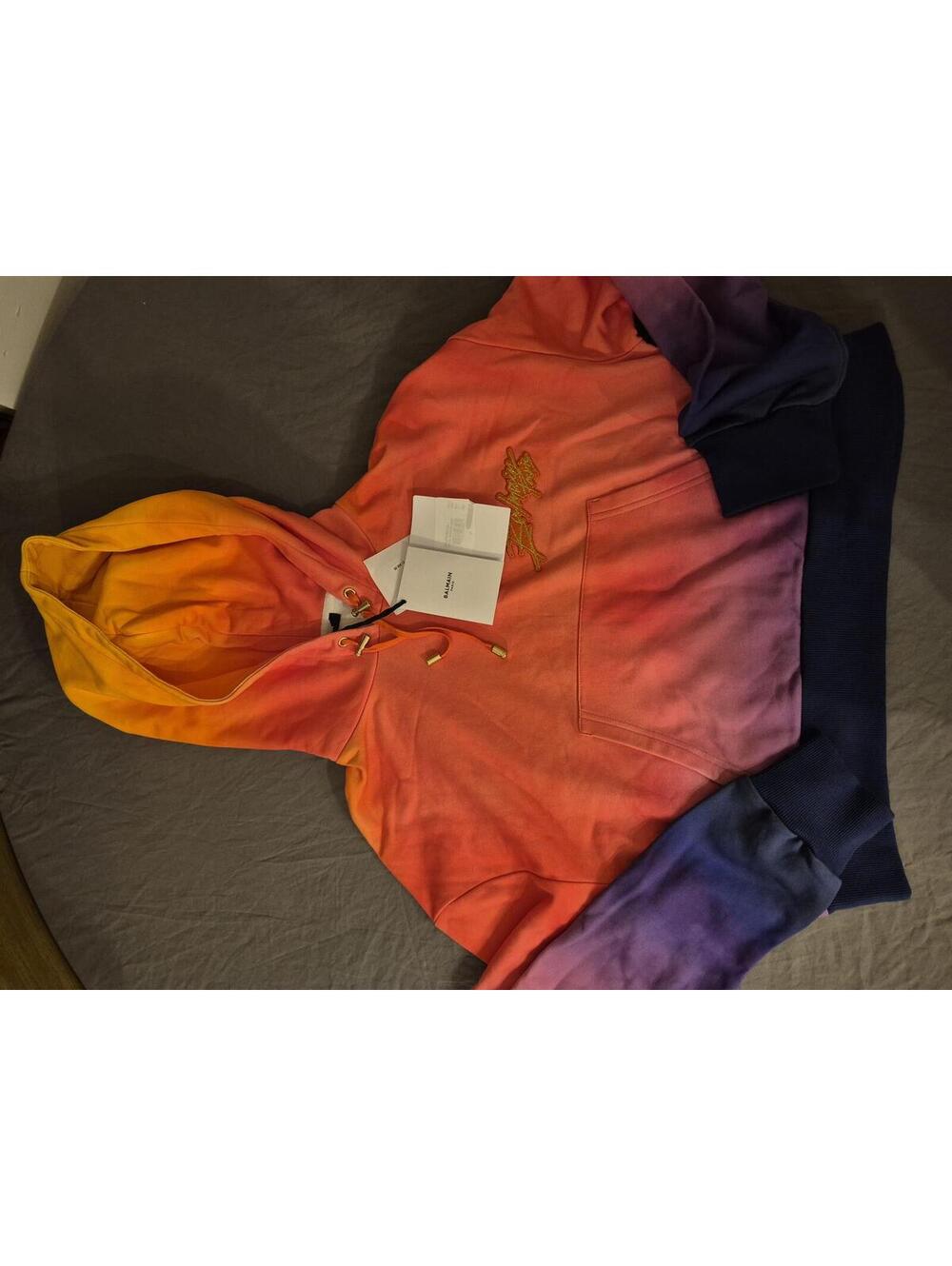 Balmain Cropped Hoodie Size Large BNWT MSRP $1,350
